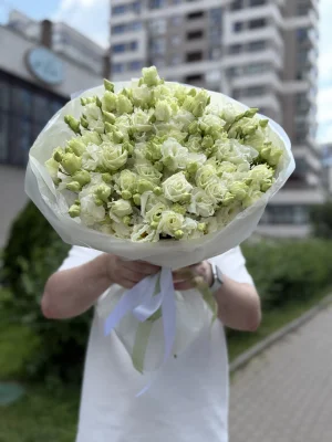 Белая Эустома 25 шт.