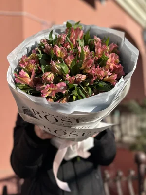 15 шт. Розовая Альстромерия